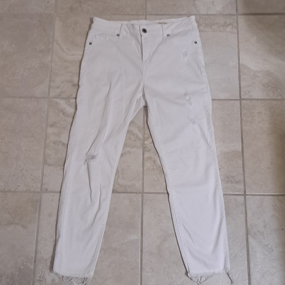 PISTOLA 31 white distressed stretch jeans, $168.00, barely worn!